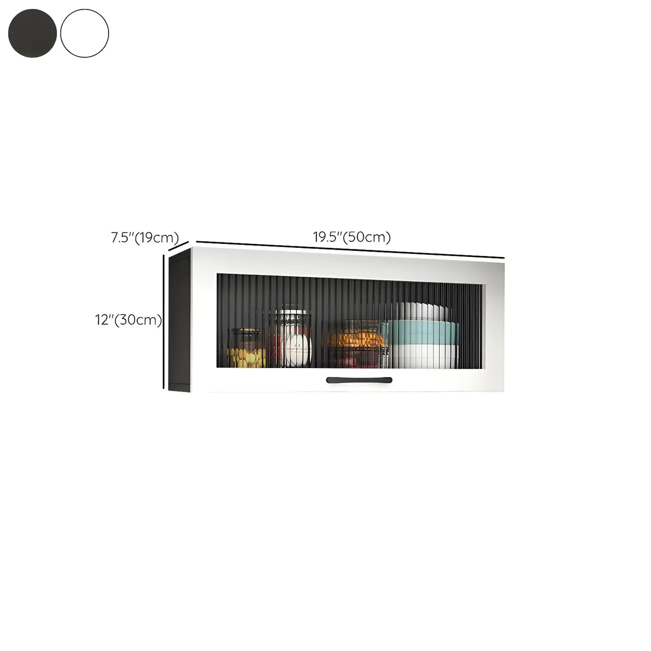 Kitchen White Wood Wall-Mounted Storage China Cabinets – Image 26
