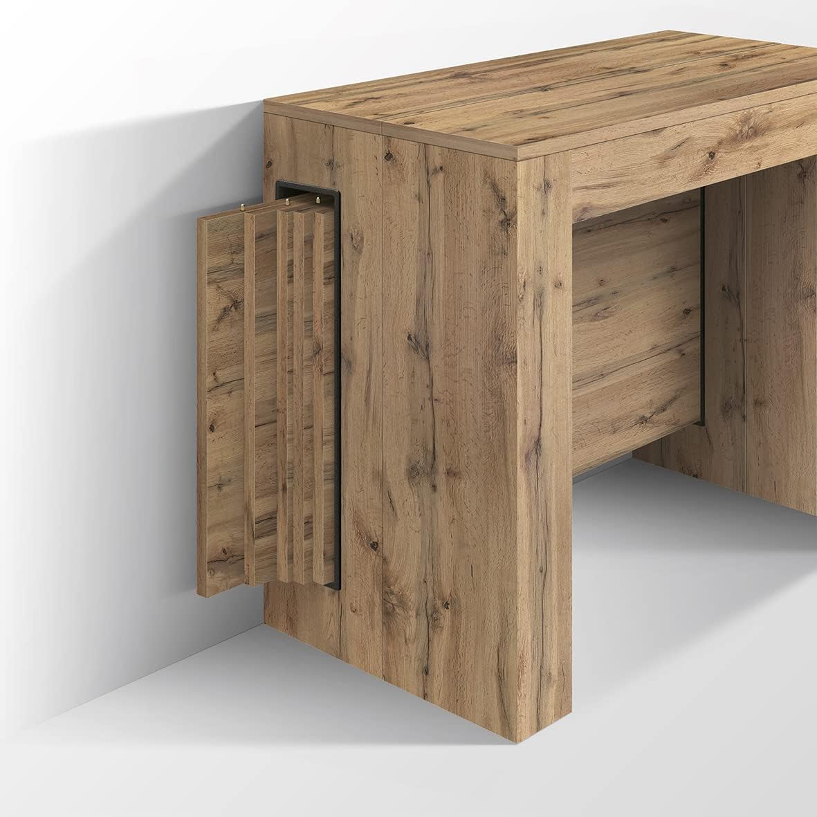 PAZZO DESIGN, Table Console Extensible avec Porte Rallonges Elvire, Chêne Rustique, Jusqu'à 12 Places, Table Console Cuisine, Made in Italy, De 45 à 300 cm - id_1931 – Image 7
