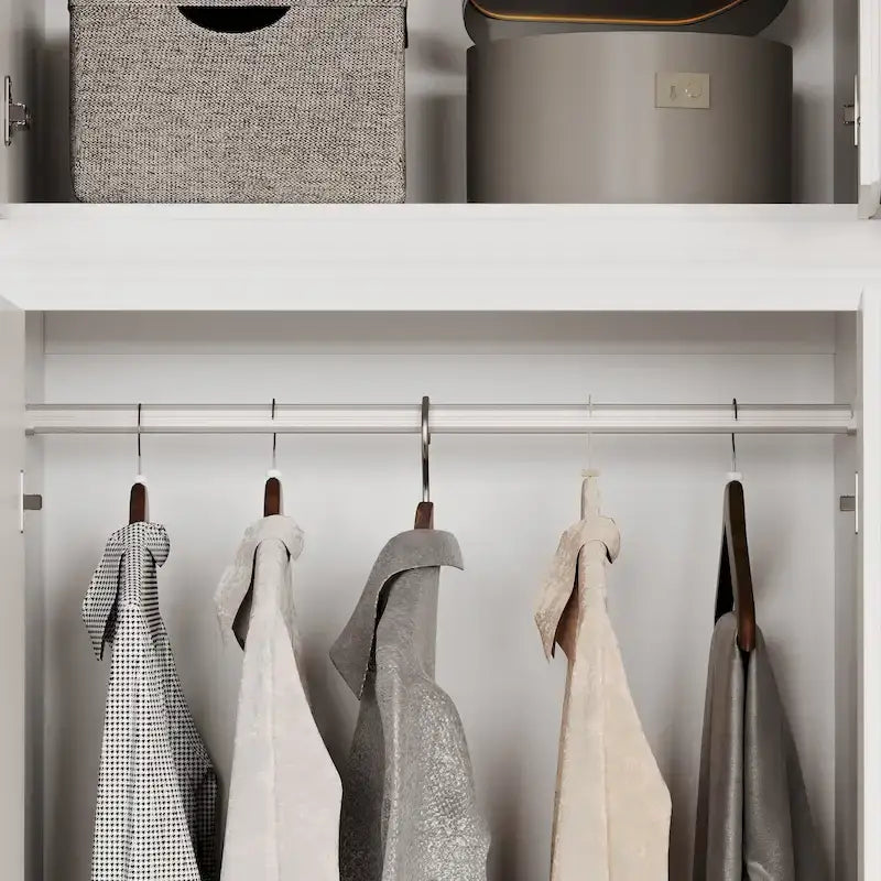 93.9H/74.2H Armoires Wardrobe Closet Cabinet Hanging Drawers Storage – Image 15