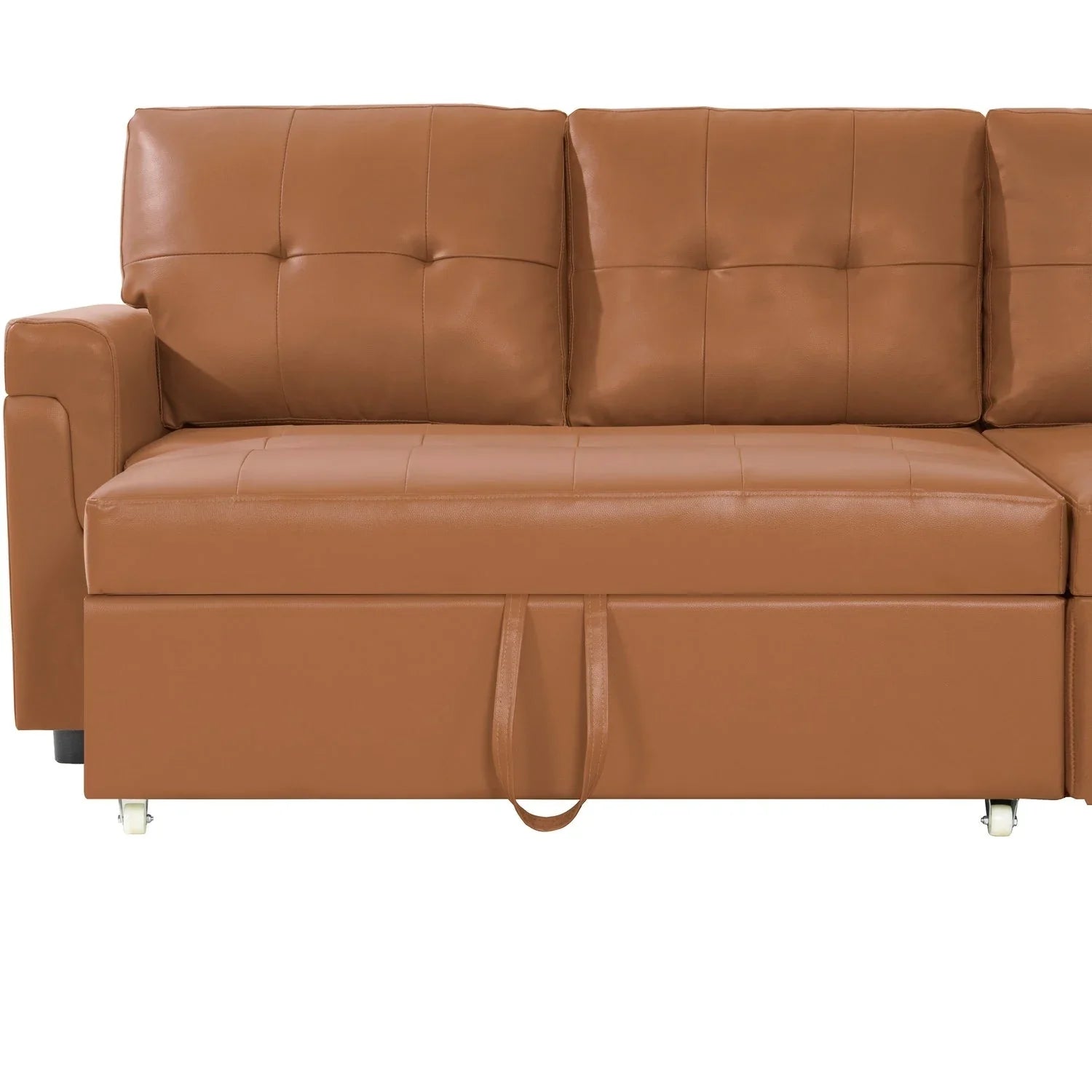 Convertible Reversible Sectional Sofa with Pull-Out Sleeper Bed, Hidden Storage Chaise, and Durable Legs – Image 72