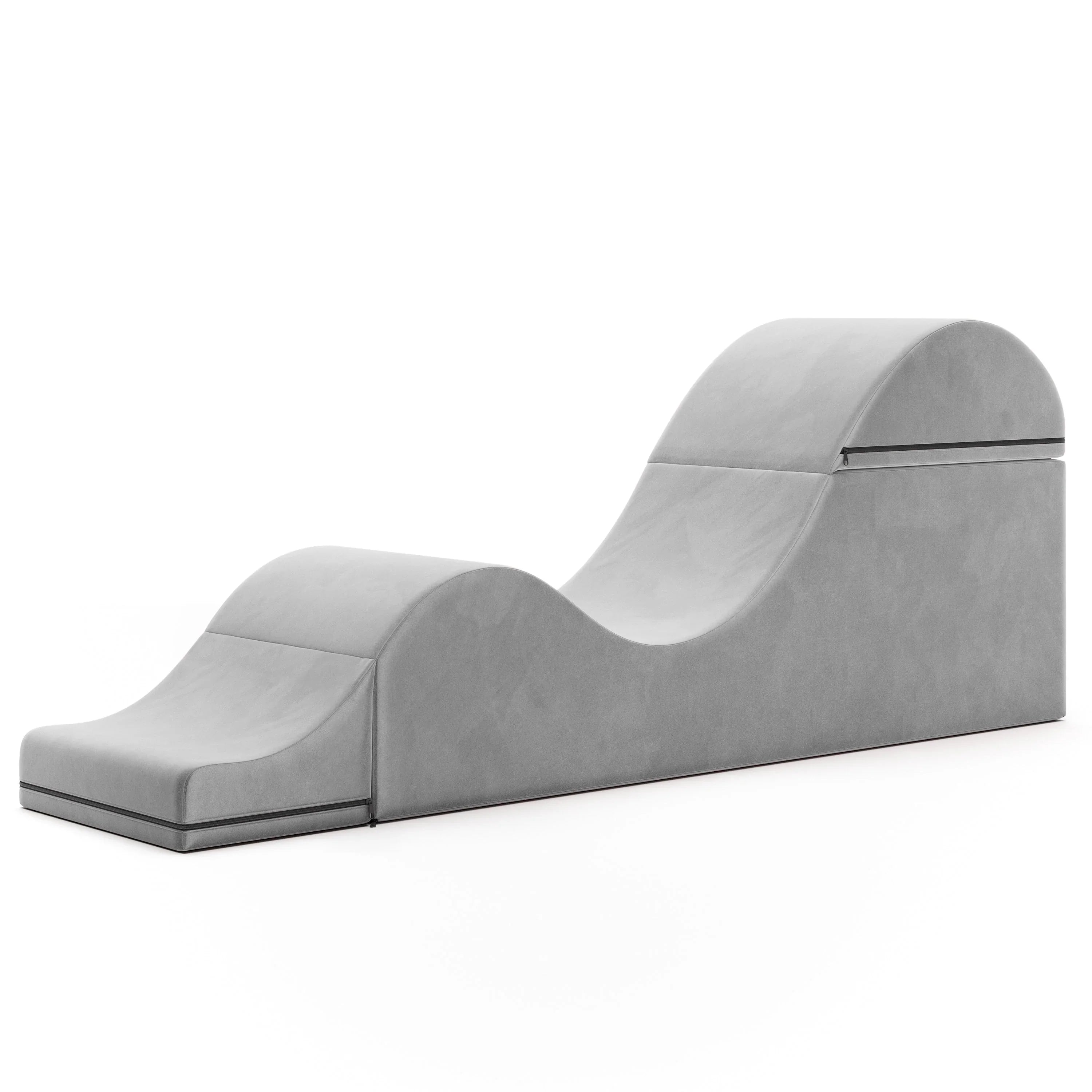 Avana Kami Convertible Chaise / Yoga & Massage - 2-In-1 Ottoman with Concealed Fold Out Yoga Lounge Chair, Microvelvet - N/A – Image 16