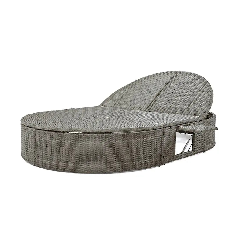 Outdoor Sun Bed Patio 2-Person Daybed with Cushions and Pillows – Image 20