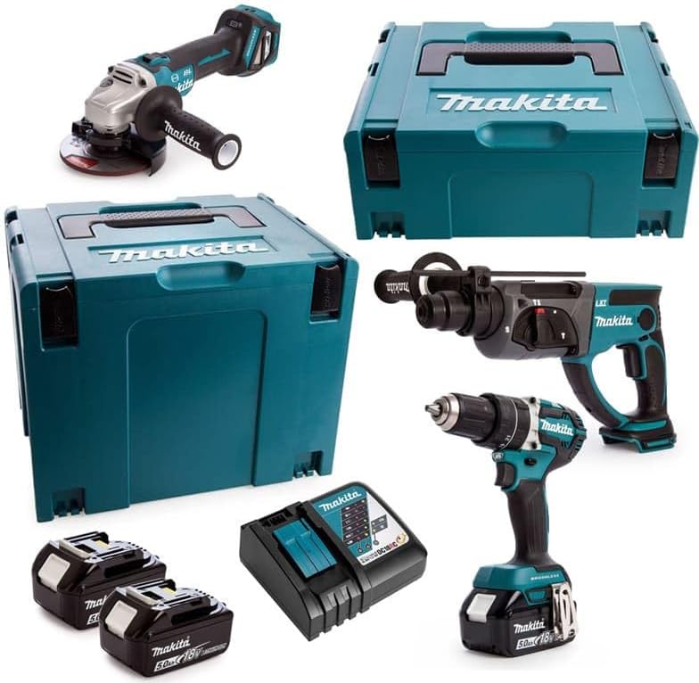 Combopack 3 outils 18V (DHP484 + DGA513 + DHR202) 18V LXT Li-Ion (3x5.0 Ah) - DLX3093TJ