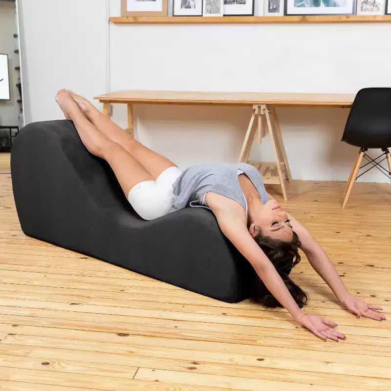 Avana Sleek Chaise Lounge for Yoga - Made in The USA - Great for Stretching, Relaxation, Exercise & More, 60D x 18W x 26H Inch, Light Grey – Image 24