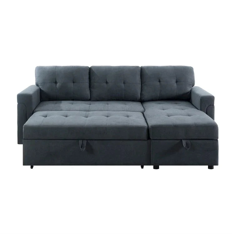 Convertible Reversible Sectional Sofa with Pull-Out Sleeper Bed, Hidden Storage Chaise, and Durable Legs – Image 130