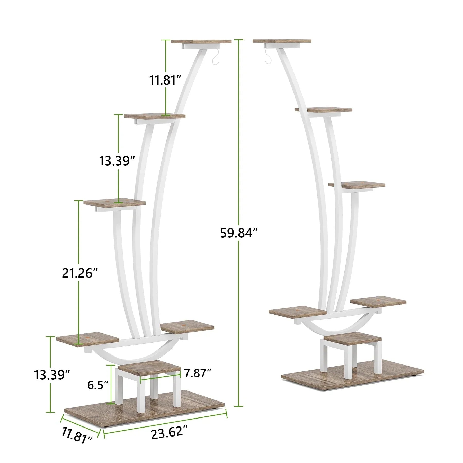 Indoor Plant Stand, 6-Tier Flower Rack for Home Garden- Set of 2 – Image 16