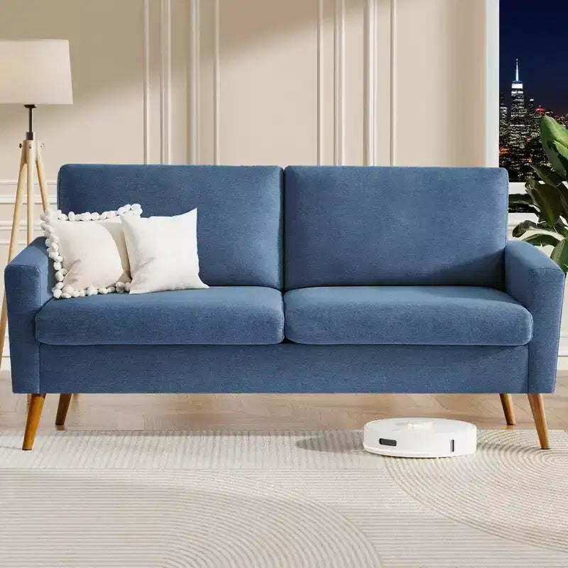 68 Loveseat Sofa Comfy Couch,Modern Loveseat Couches for Living Room/Bedroom,Comfy Sofa with Spring Cushion,Solid Wood,Tool-Free Assembly – Image 3
