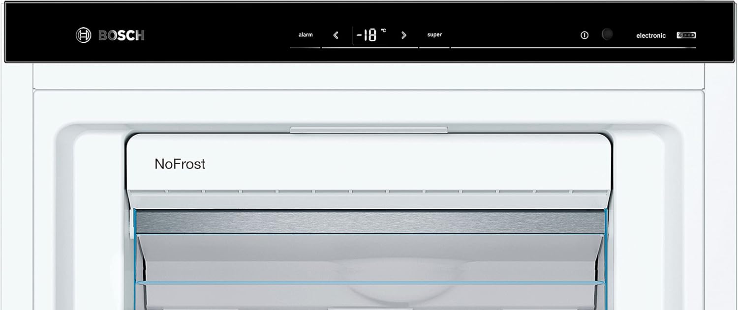 Bosch GSN54AWCV Série 6 Congélateur XXL 176 x 70 cm extra large 327 L NoFrost ne dégivrage plus jamais avec éclairage LED uniforme BigBox Espace pour gros aliments congelés Blanc – Image 4