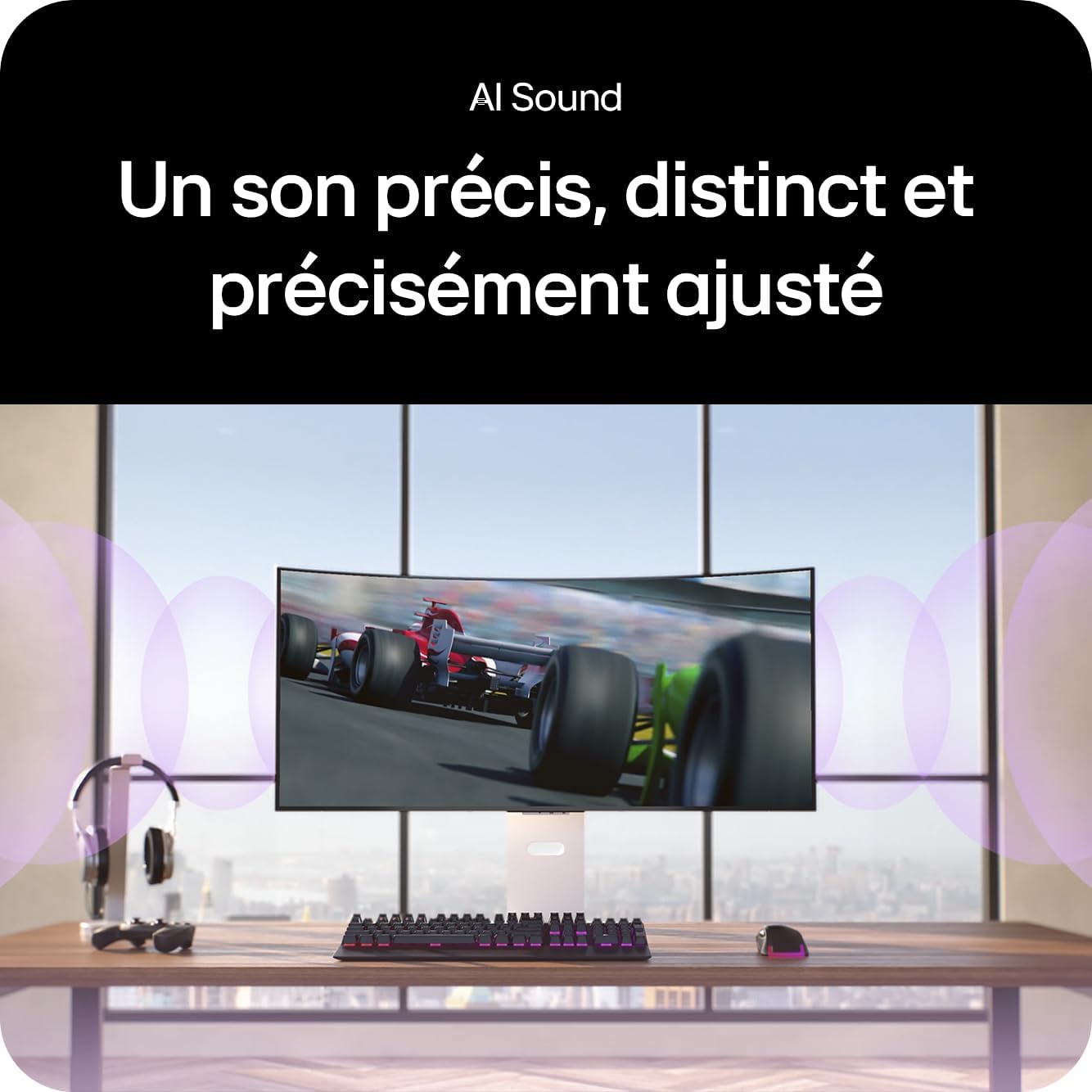 LG Ultragear 39GX90SA-W Ecran PC Gaming 39 - Dalle OLED résolution QHD (3440 x 1440), 1ms 240Hz, DisplayHDR400 True Black, DCI-P3 98.5 pour cent (CIE1976), FreeSync Premium, G-Sync Compatible – Image 11