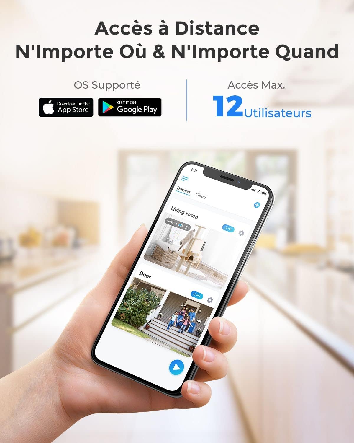 Reolink 5MP Caméra de Surveillance Extérieure, Kit Vidéo Surveillance avec 8CH 2To NVR et Caméra IP PoE Filaire 4X 5MP, Détection Personne/Véhicule, Vision Nocturne 30m avec Audio, RLK8-520D4-5MP – Image 6