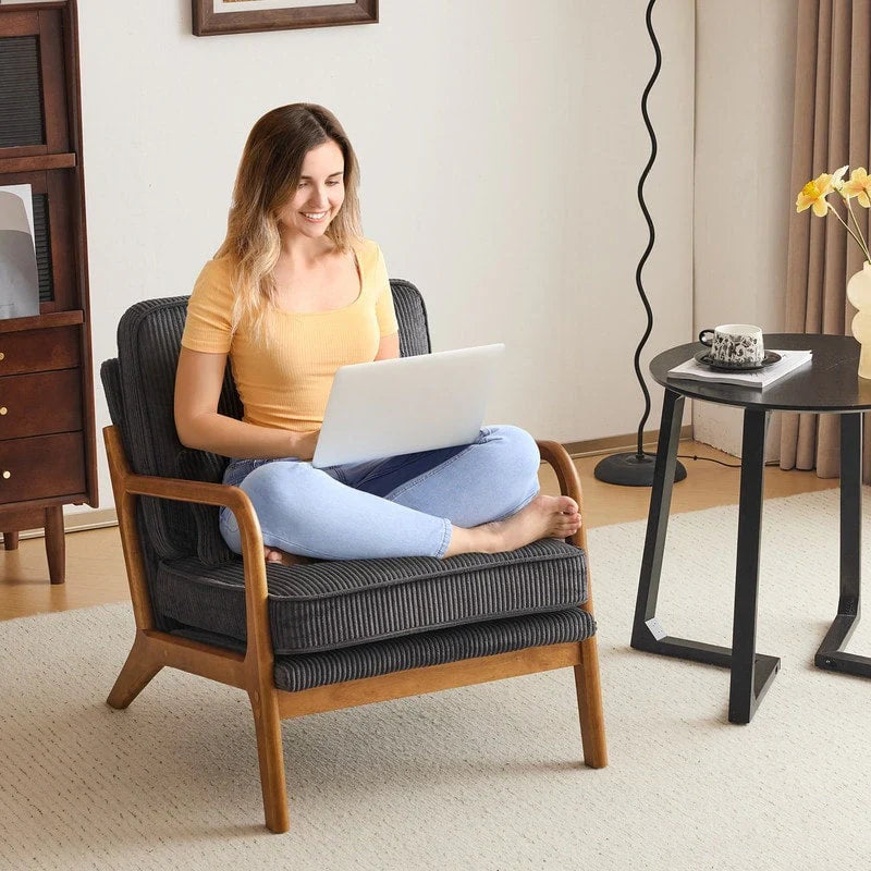 Mid Century Modern Upholstered Accent Chair – Image 72