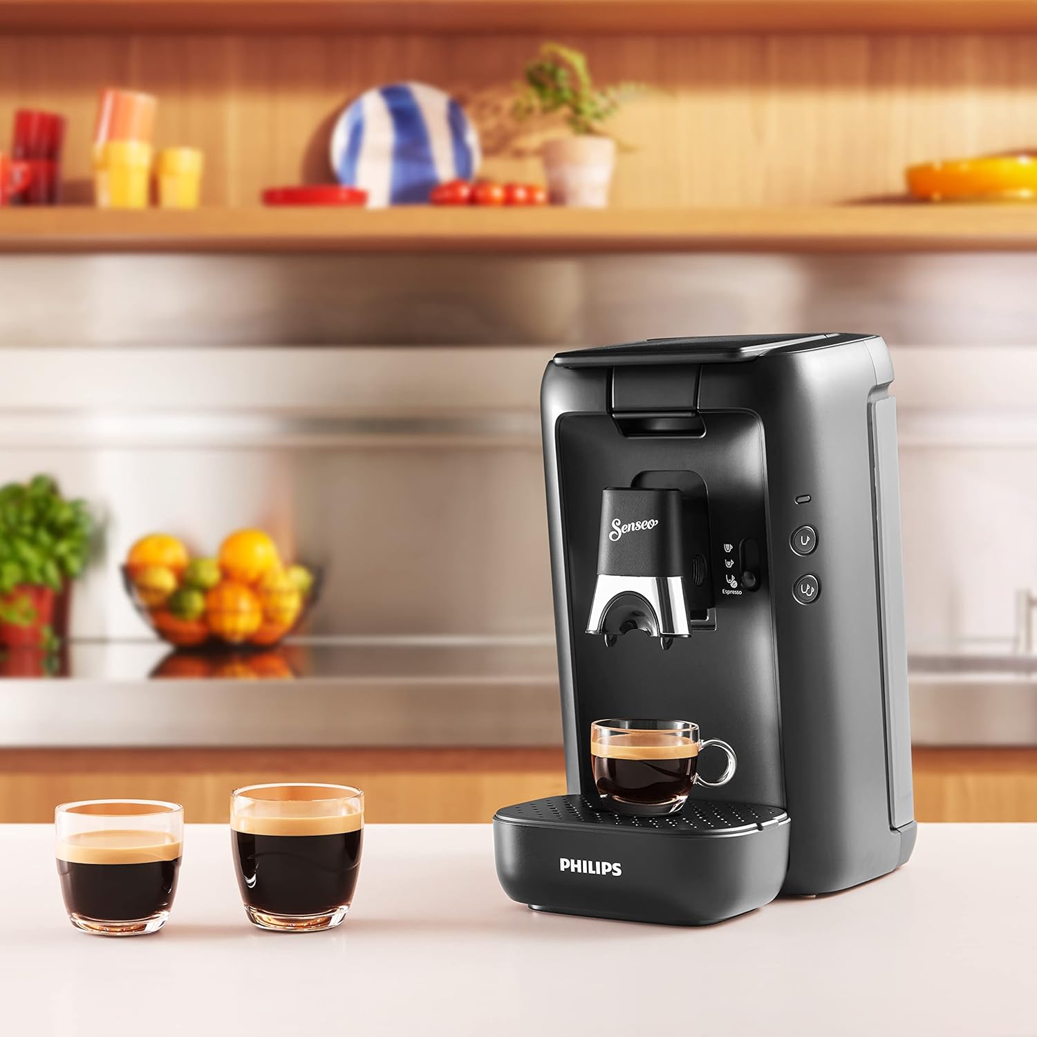 Senseo Maestro Machine à Café Dosettes avec Réservoir d'Eau de 1,2 Litre, Sélection l'Intensité du et Fonction Mémo, Produit Vert, Couleur: Noir, (CSA260/61) – Image 3