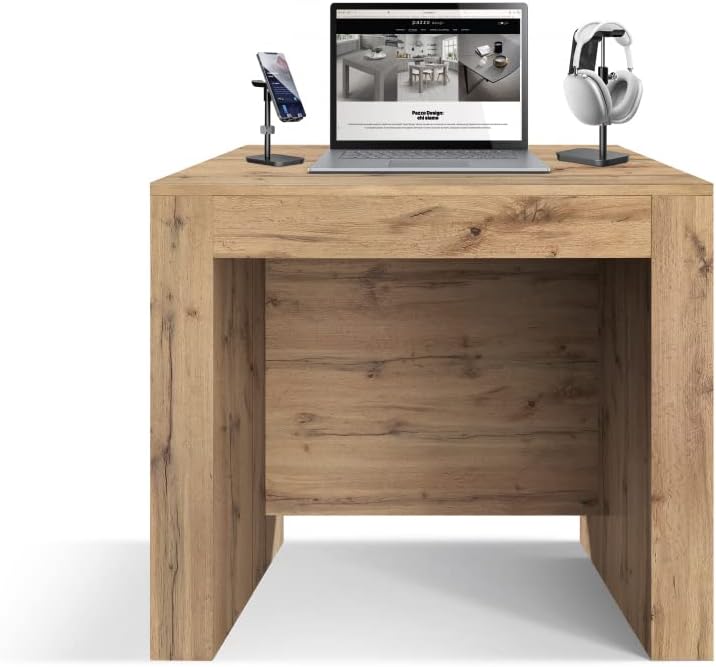 PAZZO DESIGN, Table Console Extensible avec Porte Rallonges Elvire, Chêne Rustique, Jusqu'à 12 Places, Table Console Cuisine, Made in Italy, De 45 à 300 cm - id_1931 – Image 4