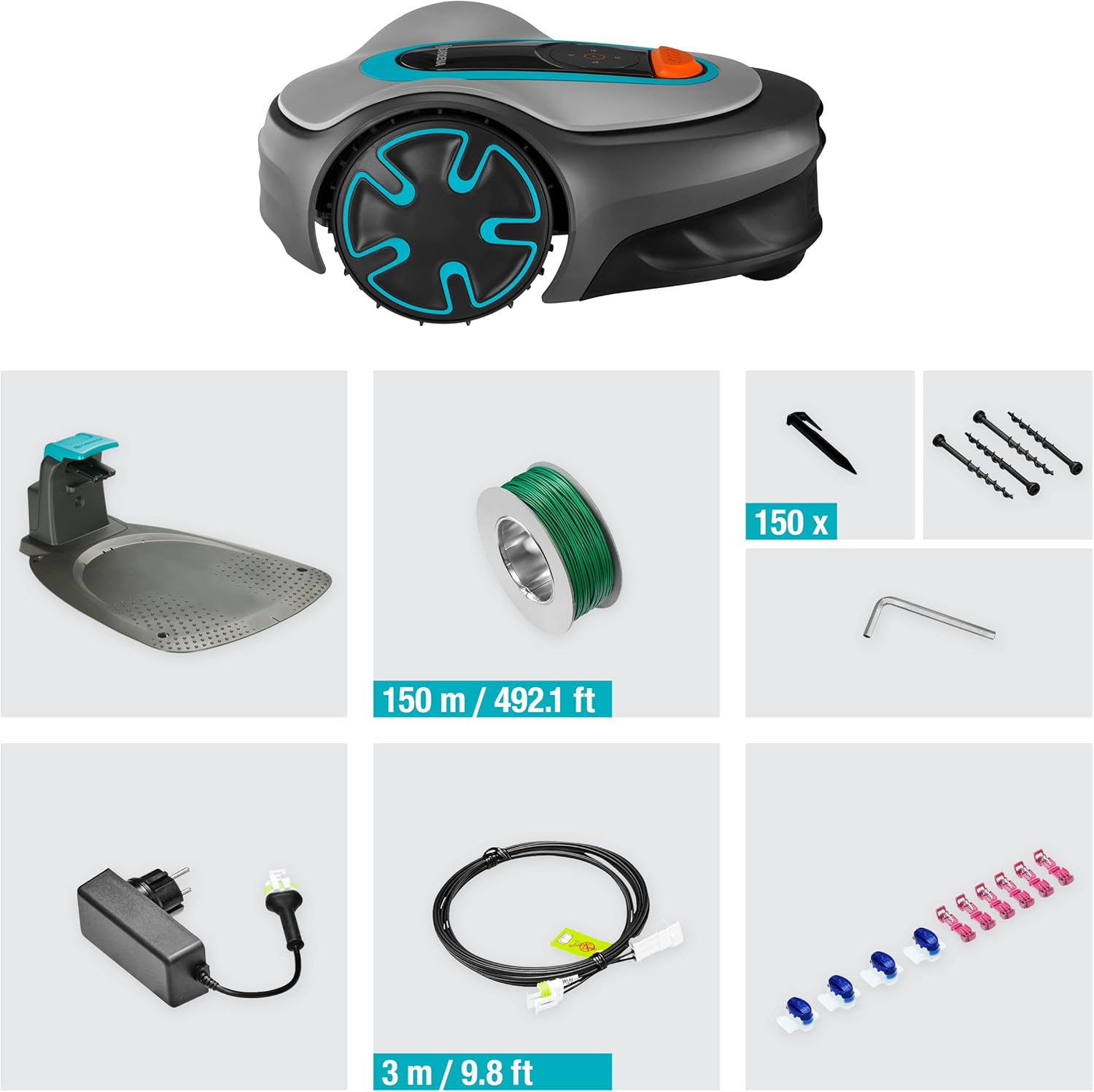 Gardena Tondeuse Robot SILENO minimo 500 m²: Tondeuse à Gazon Intelligente avec Une connectivité optimale programmable avec l'appli Gardena Bluetooth®, Version FR/NL (15202-26) – Image 9