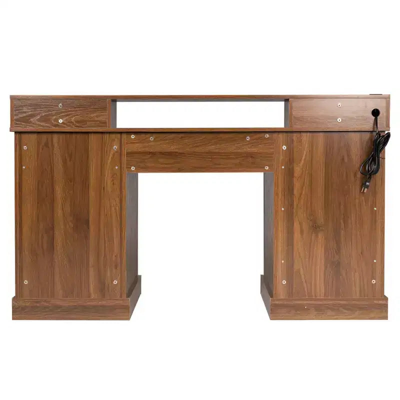59 Executive Desk with 6 Drawers, Wooden Computer Desk with File Drawer & Charging Station, Home Office Desk Conference Table for Home Office – Image 6
