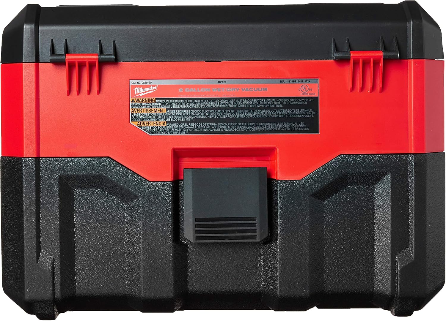 Milwaukee Cordless Wet/Dry 0880-20, Aspirateur Sec/Humide sans Fil Lithium-ION, Rouge – Image 4