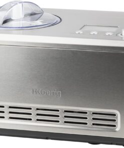 H.Koenig Sorbetière Turbine à Glace Professionnelle HF320, Machine à Glace Electrique 2L, 180 W, Réfrigérante & Maintien du Froid - Sorbet et Crème Glacée