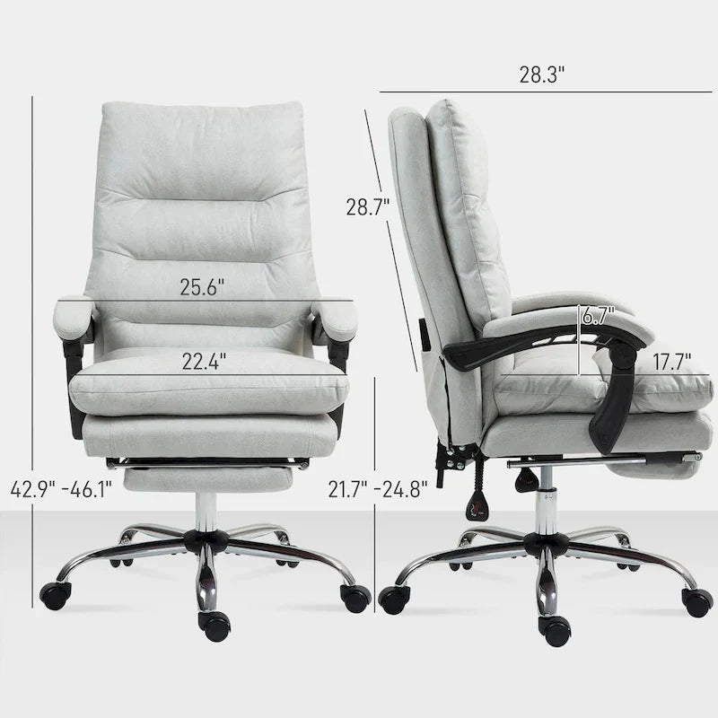 Vinsetto Microfibre Vibration Heated Reclining Massage Office Chair – Image 59