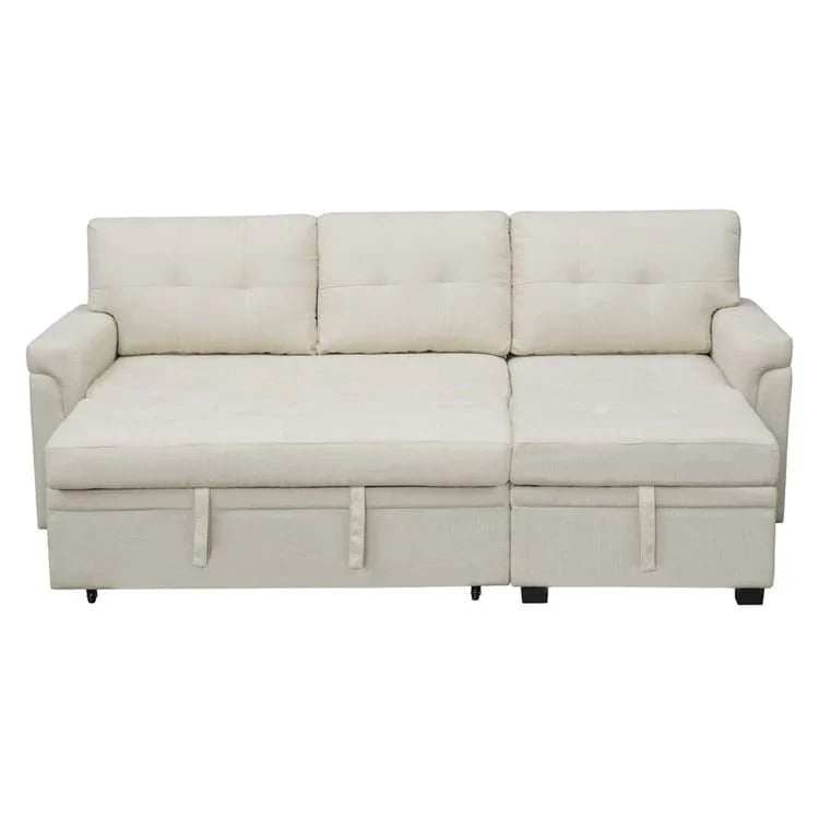 Convertible Reversible Sectional Sofa with Pull-Out Sleeper Bed, Hidden Storage Chaise, and Durable Legs – Image 57