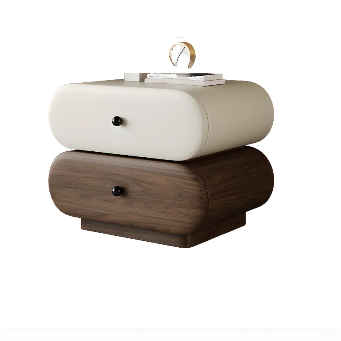 Modern Two-Tone Bedside Table with Storage Drawers – Image 36