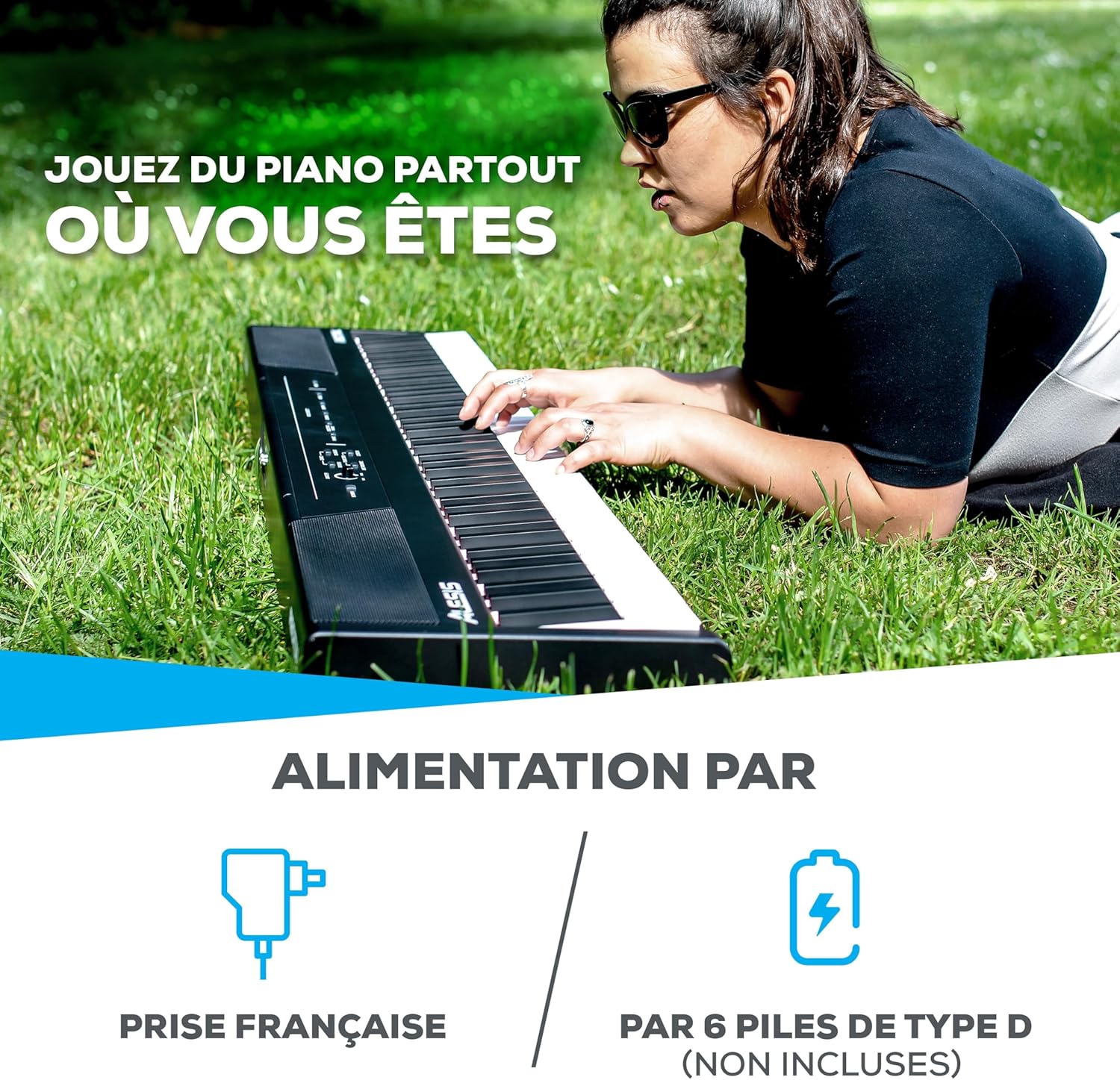 Alesis Recital Piano Numérique 88 Touches Semi-Lestées avec Enceintes Intégrées et Cours Gratuits – Image 6