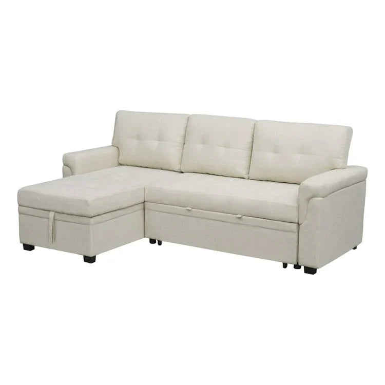 Convertible Reversible Sectional Sofa with Pull-Out Sleeper Bed, Hidden Storage Chaise, and Durable Legs – Image 52