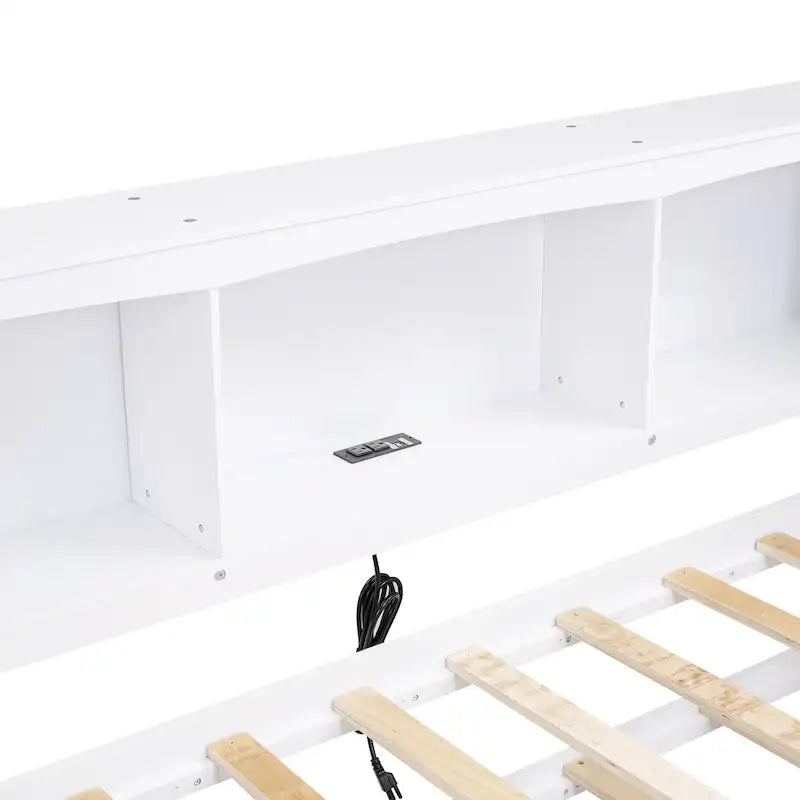 Twin Size Daybed with Trundle, Storage Cabinets and USB Ports – Image 4