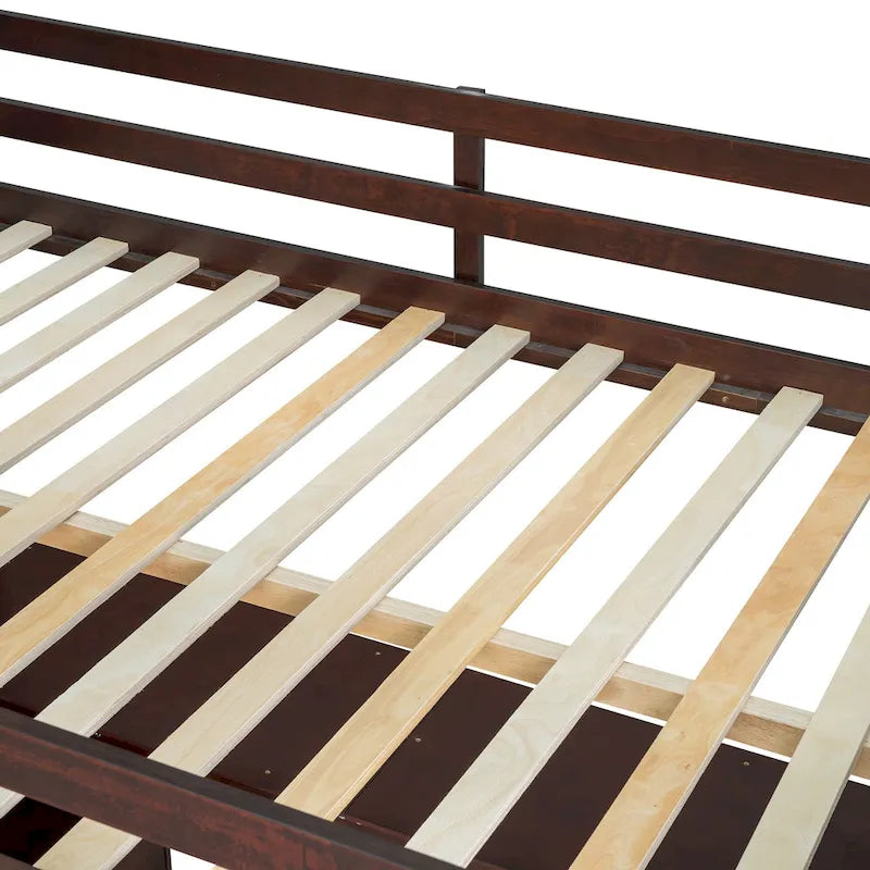 Full Pine Loft Bed with Desk and Storage – Image 35