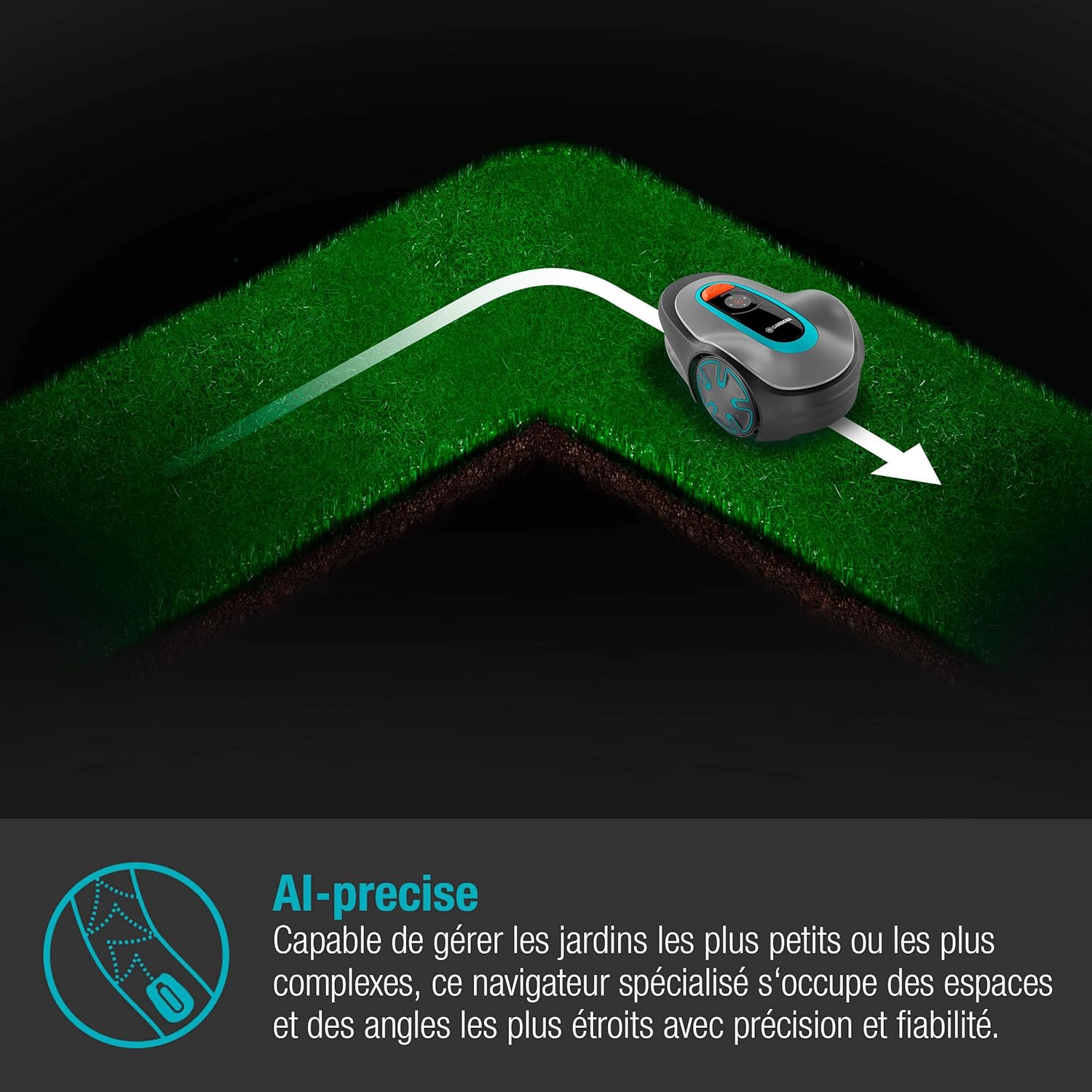 Gardena Tondeuse Robot SILENO minimo 500 m²: Tondeuse à Gazon Intelligente avec Une connectivité optimale programmable avec l'appli Gardena Bluetooth®, Version FR/NL (15202-26) – Image 5