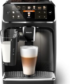 Expresso broyeur Série 5400 – 12 Spécialités de Café, Carafe LatteGo facile à nettoyer, Ecran intuitif, 4 Profils Utilisateur, Machine à café à grain Noir (EP5441/50)