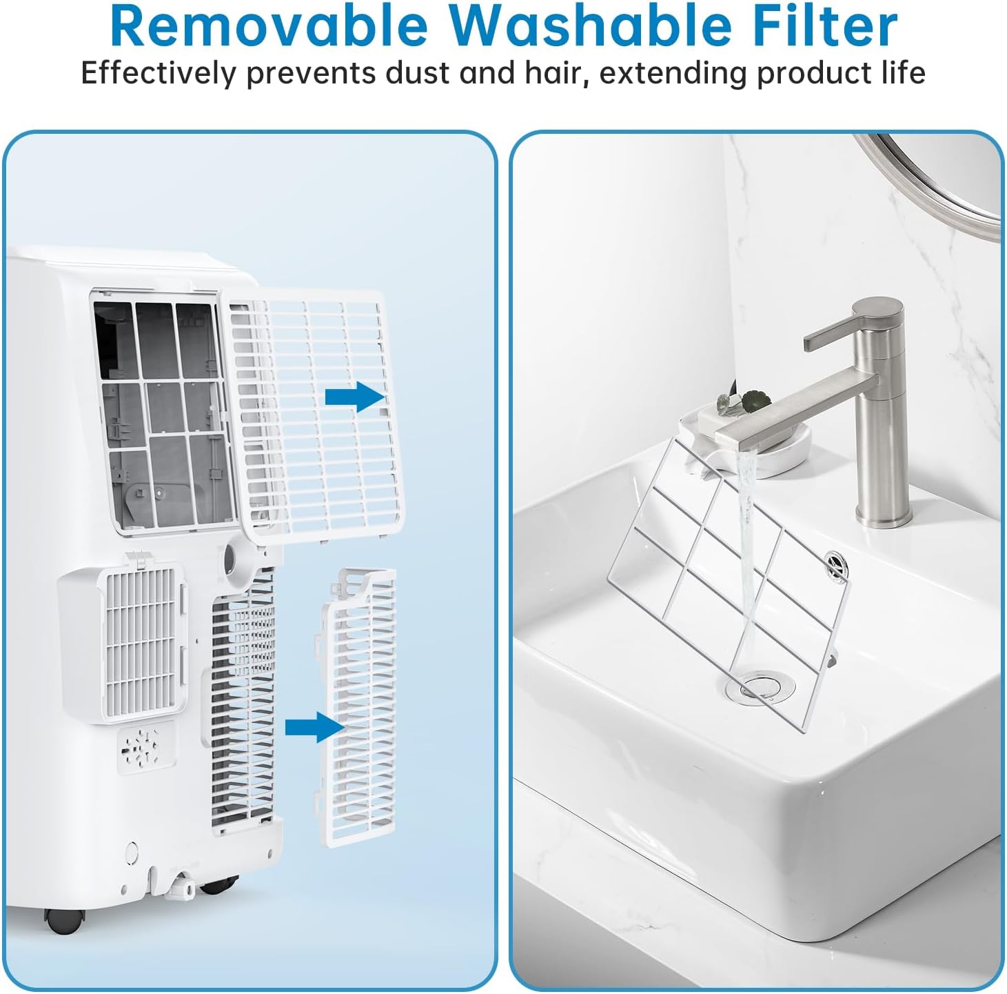 Climatiseur Mobile 12000 BTU 3-En-1 Refroidissement, Ventilateur & Déshumidificateur 45L/Jour, Silencieux – Image 3