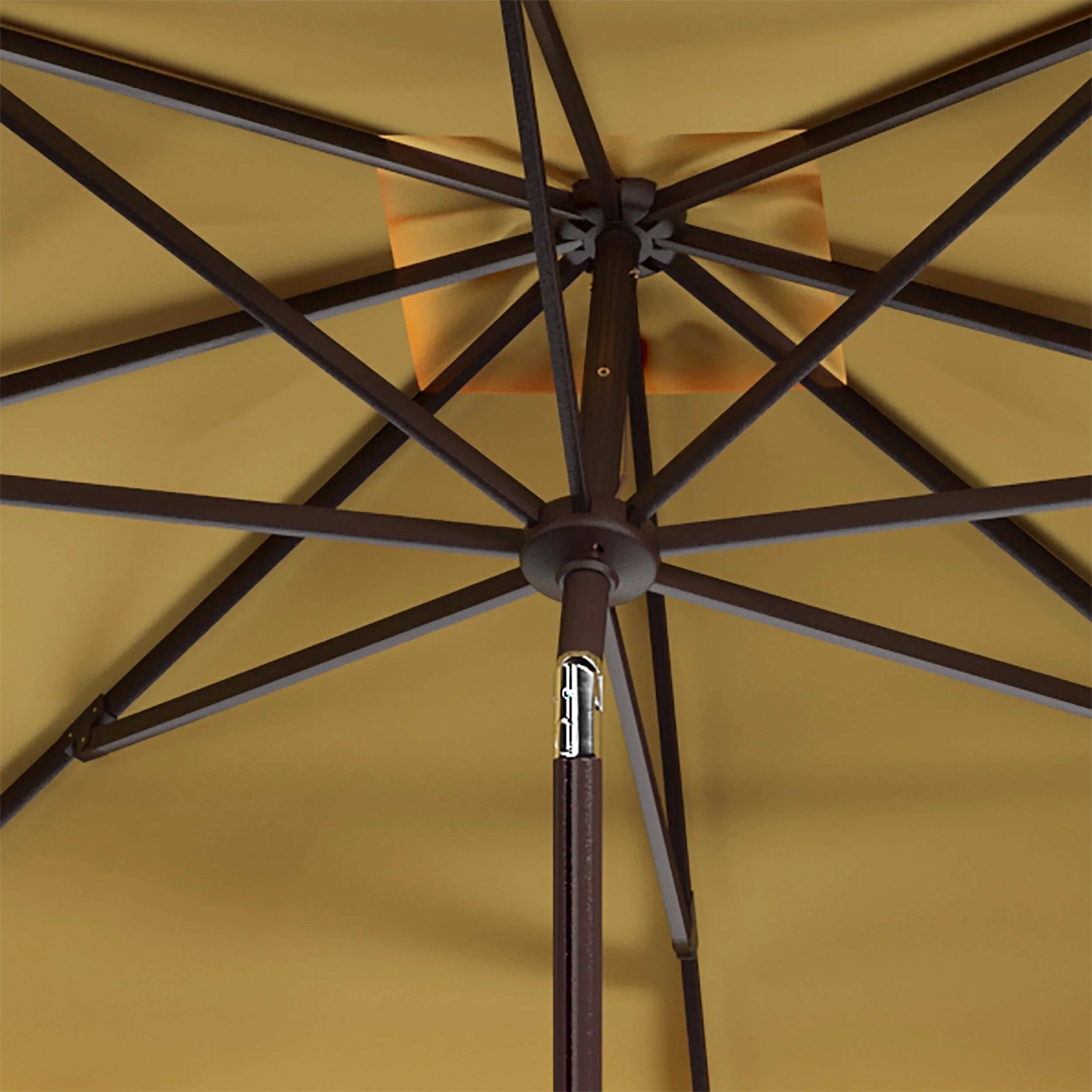 SAFAVIEH Outdoor Kjerstin Valance 9Ft Double Top Umbrella – Image 32