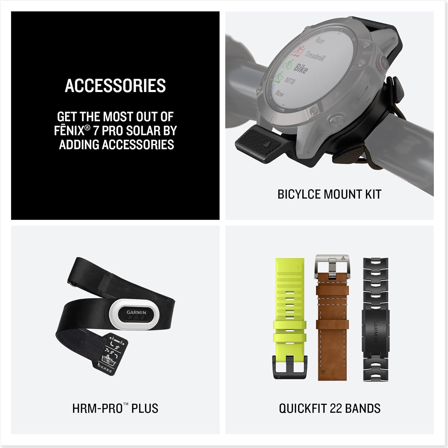 fēnix 7 Pro, Solar - Montre GPS Multisports connectée – Gray avec Bracelet Noir – Boîtier 47 mm (Reconditionné) – Image 10