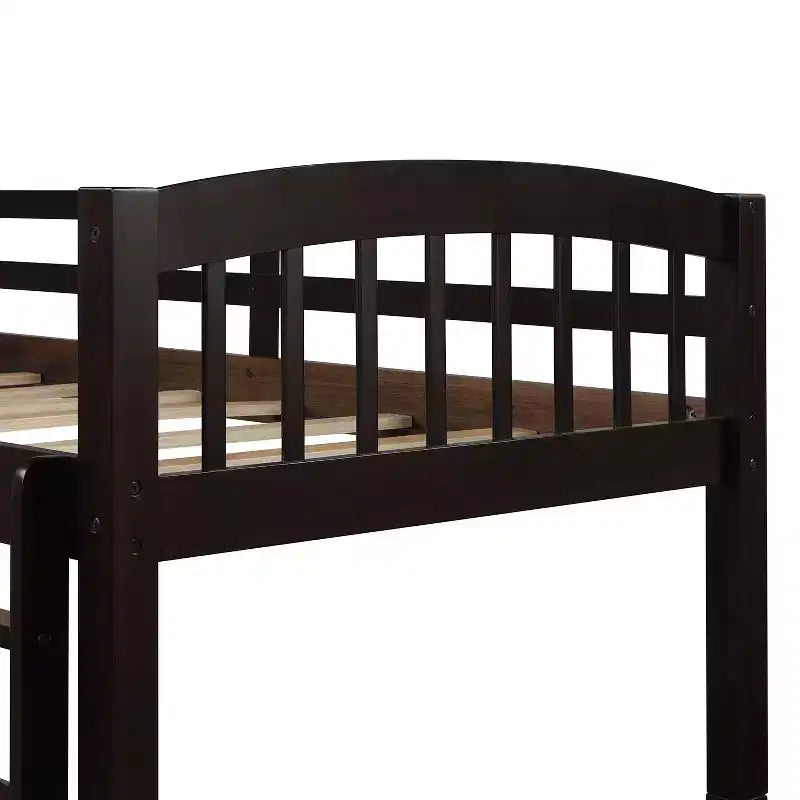 Twin Bunk Bed with Ladder, Safety Rail, Twin Trundle Bed with 3 Drawers for Teens Bedroom, Guest Room Furniture – Image 9