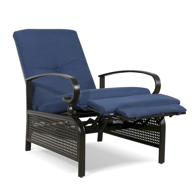 Adjustable Recliner Lounge Chair Patio Lounge Sofa with Cushion - 38 (D) x 26.5 (W) x 38.5 (H) INCH – Image 22