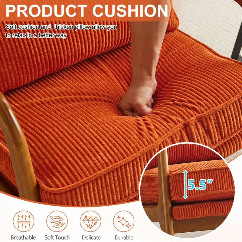 Mid Century Modern Upholstered Accent Chair – Image 15