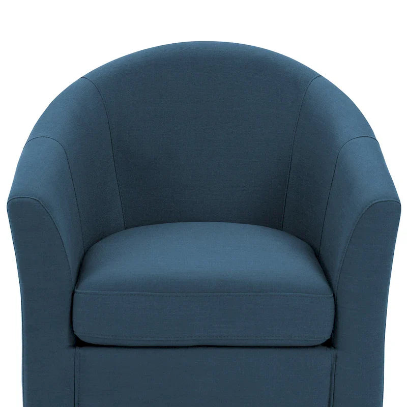 Set of 2 Modern Upholstered Swivel Barrel Chair Living Room Accent Chair – Image 31