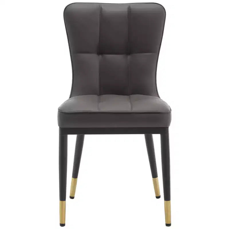 Bekrvio Dining Room Chairs Set of 6, Modern Upholstered Faux Leather Seat with High Back, Metal Legs, Armless Kitchen Chairs for Living Dinning Room – Image 47