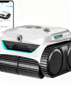 WYBOT (Nouveau Modèle) Robot Piscine sans Fil C2 Vision-A avec caméra IA, Filtration Ultra-Fine, Forte Aspiration, Nettoyage Fond/parois & Ligne d’Eau, Navigation Intelligente – Blanc