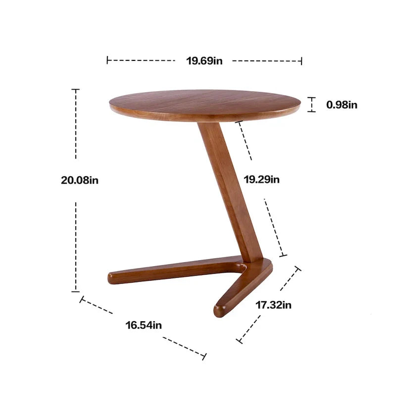 Mid Century Modern Accent Chairs Set of 2 with Side Table – Image 30