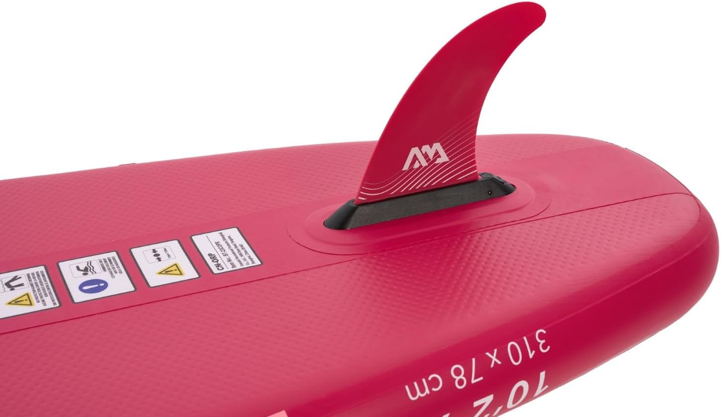 Aqua Marina Stand Up Paddle Coral 310 x 78 cm - Planche de SUP gonflable avec kit complet - Avec pagaie, pompe, sac à dos et aileron - Légère, stable et polyvalente – Image 5