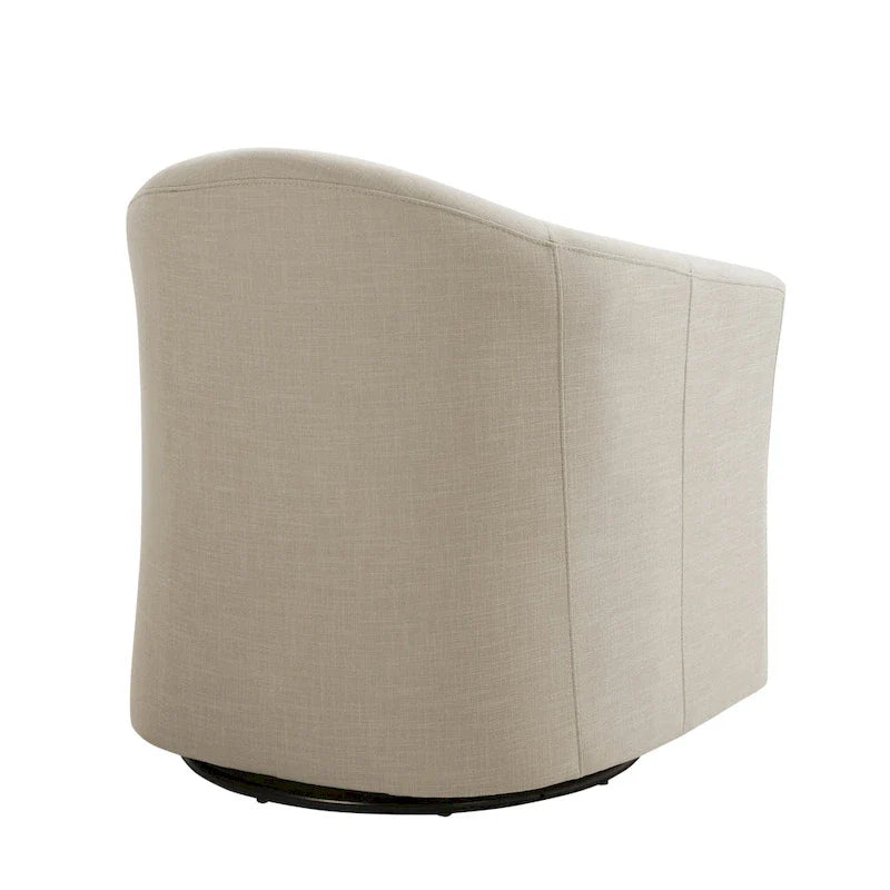 Set of 2 Modern Upholstered Swivel Barrel Chair Living Room Accent Chair – Image 21