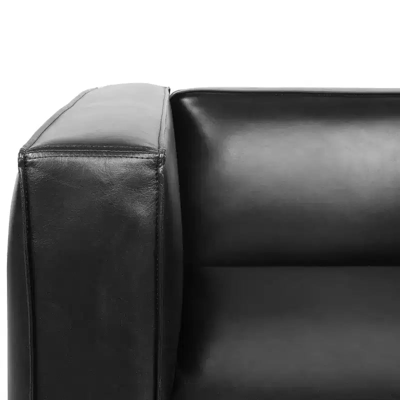 Christopher Knight Home Goyette Faux Leather Club Chair Midnight Black/Dark Walnut – Image 5