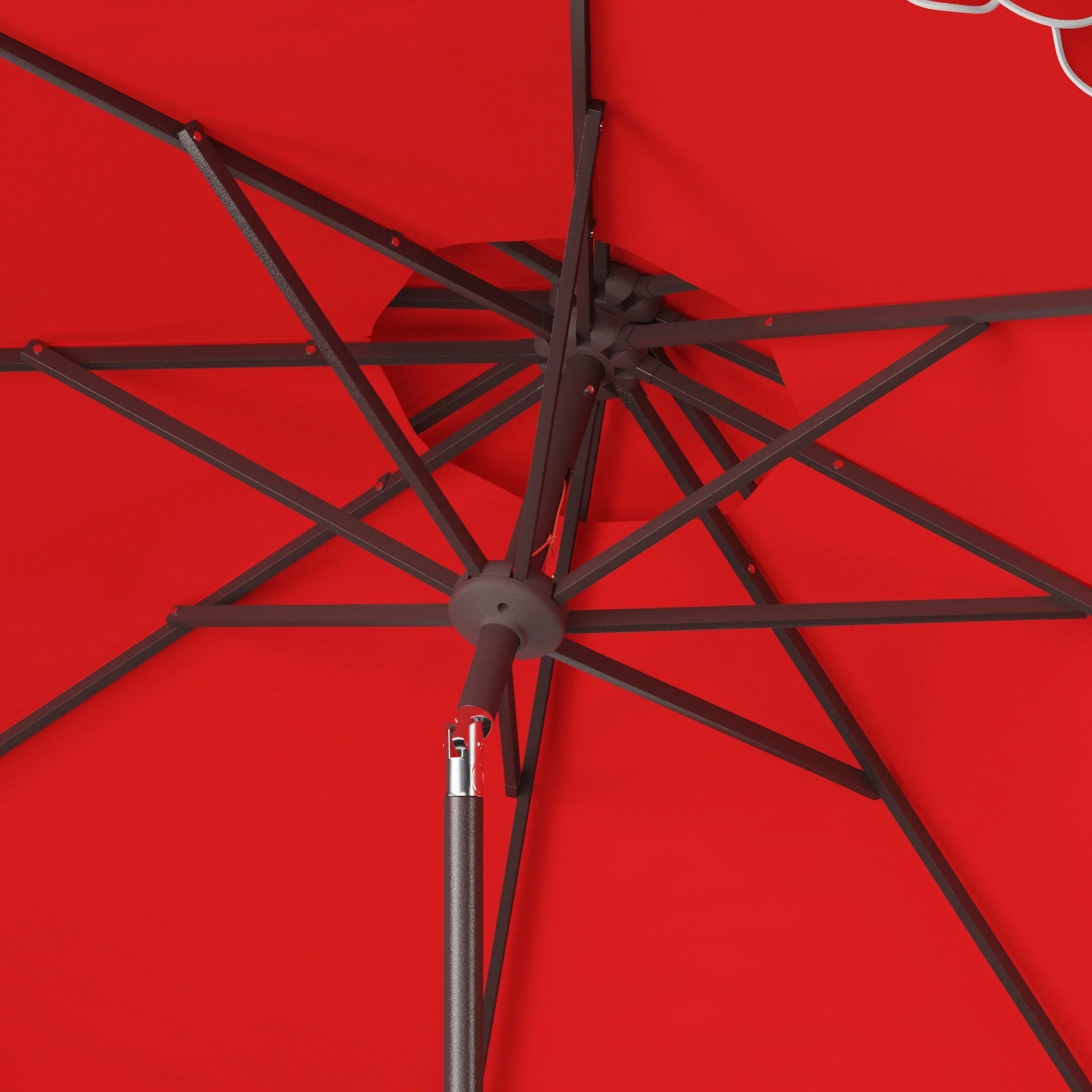 SAFAVIEH Outdoor Kjerstin Valance 9Ft Double Top Umbrella – Image 36