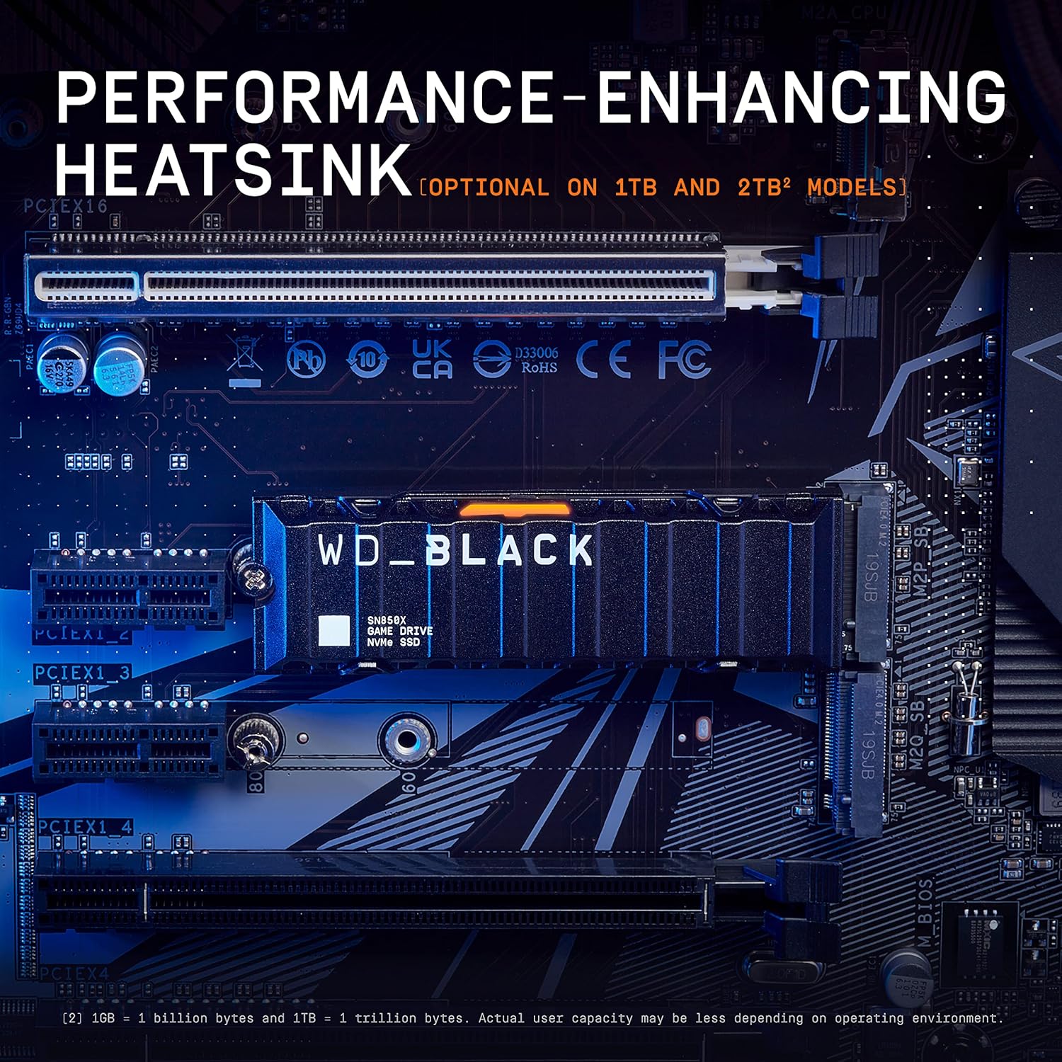WD_Black SN850X SSD 4 to, Disque SSD Interne avec dissipateur Thermique, Gaming SSD, Haute Performance Disque de Jeu, Lecture jusqu'à 7300 Mo/s, écriture jusqu'à 6,600 Mo/s, PCIe Gen 4.0 NVMe, Noir – Image 8