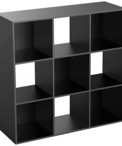 JIONJOY 9 Cube Storage Organizer  36 Inch Tall Vertical Bookshelf with Removable Back Panels, Heavy-Duty Open Shelving