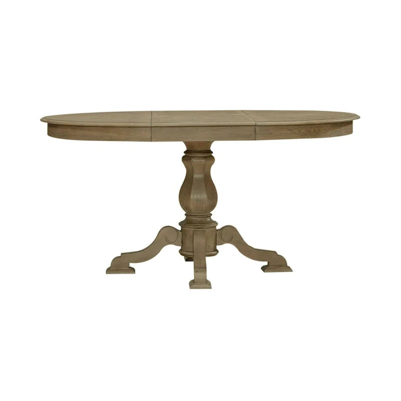 Magnolia Manor Round Pedestal Dining Table with Expandable Leaves - 2 Finishes – Image 19
