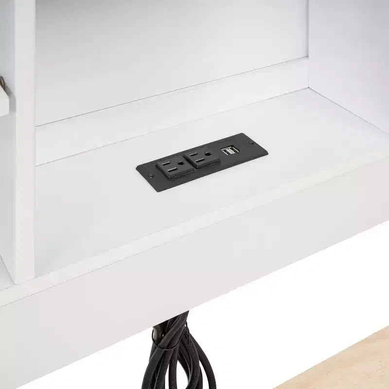 Platform Bed with Trundle and Drawers, Storage Platform Bed with USB, Wood Platform Bed with Bookcase – Image 28