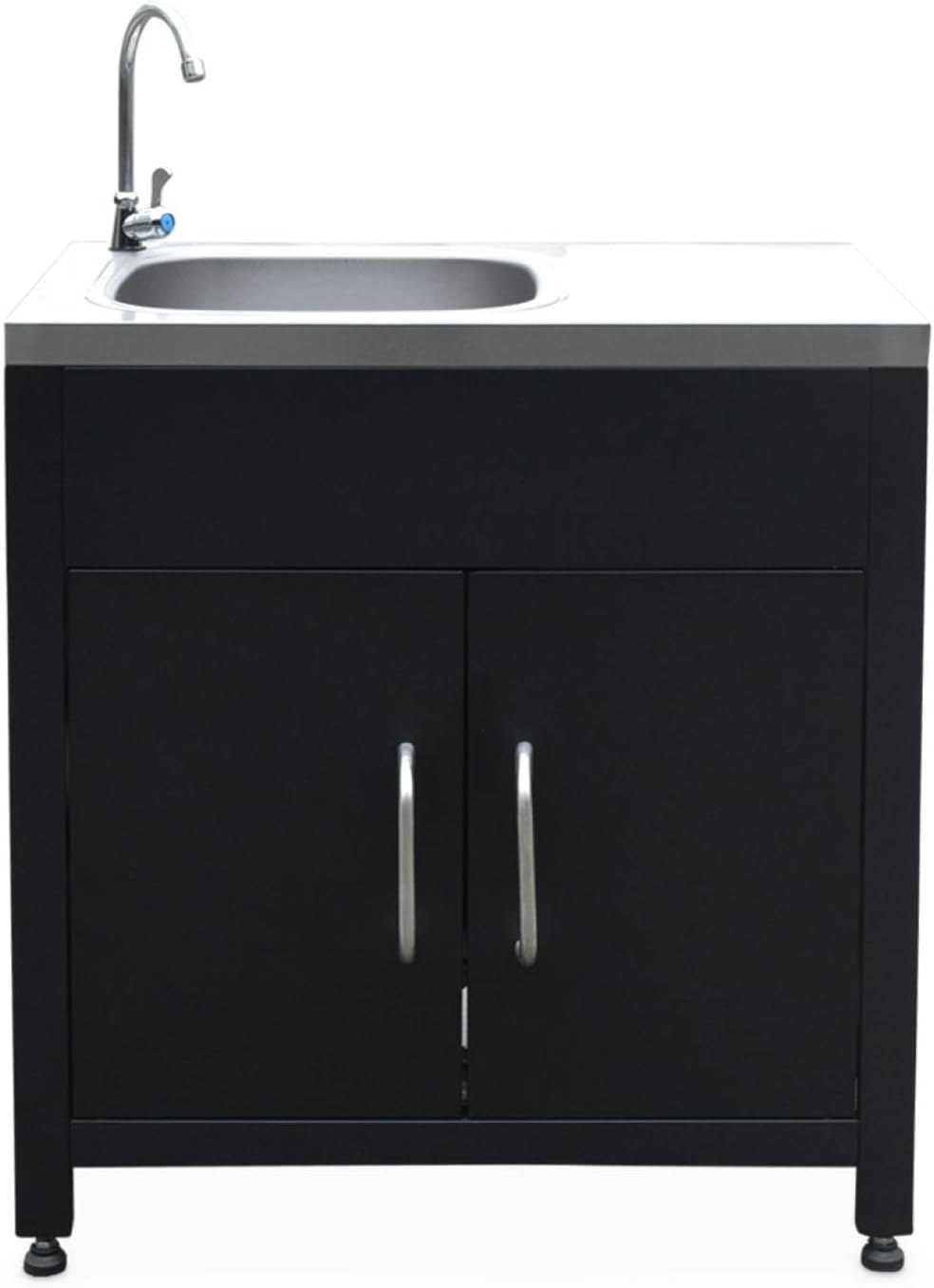 sweeek - Meuble de Cuisine extérieure en Acier avec évier L80cm – Image 5