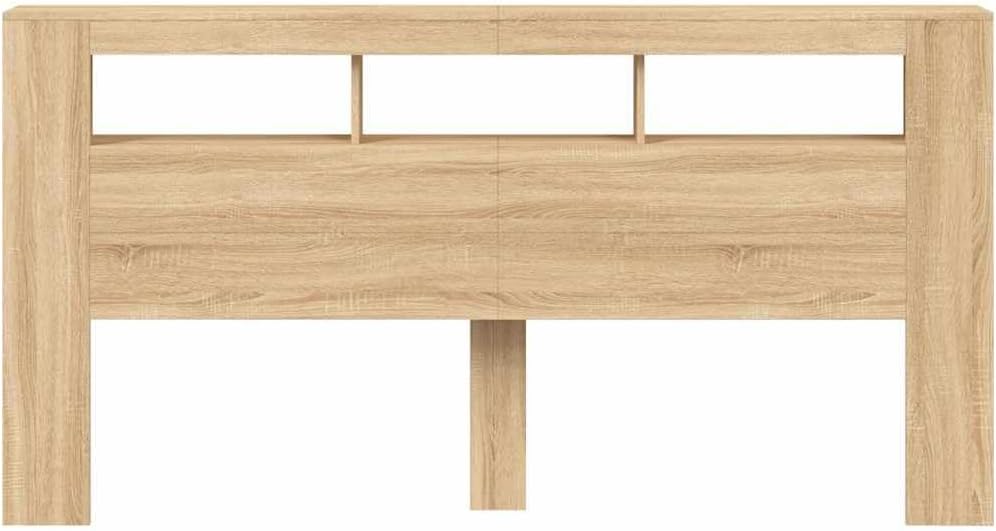 Générique Tête de lit à LED chêne Sonoma 200x18,5x103,5cm Bois ingénierie,Meubles,Lits & Accessoires,Têtes et Pieds de lit,Brun,27.5 KG,837367 – Image 5